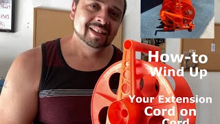 Howto wind up an extension cord on a Bayco extension cord organizer