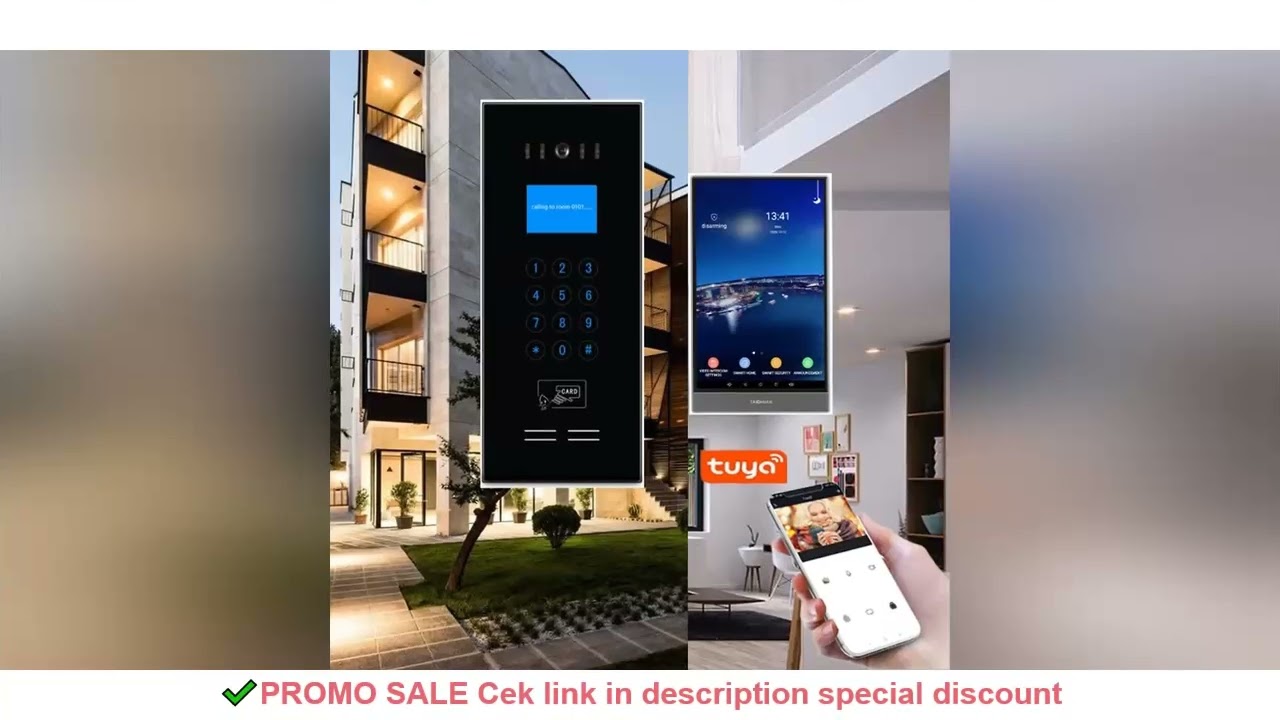 Tcp touch screen 8 inch professional video door phone apartment intercom building ip video intercom