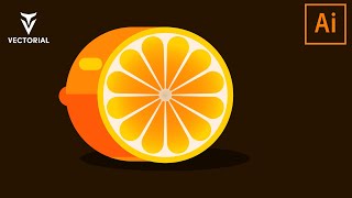 orange fruit  tutorial in adobe illustrator