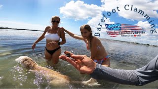 Clamming Barefoot | Cherrystone Catch Clean and Cook | Clam Chowder