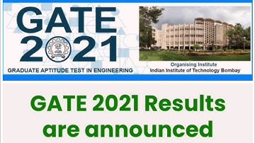 Gate 2021 Result Declared ||  Check Score || Check Cut off