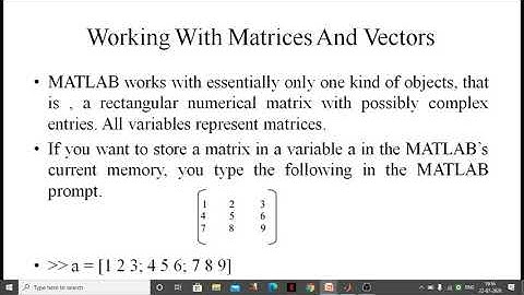 Introduction to MATLAB