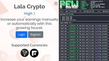 Script Lalafaucet Auto Claim TRX + FEY To Wallet FaucetPay Instantly | By MR.PEW