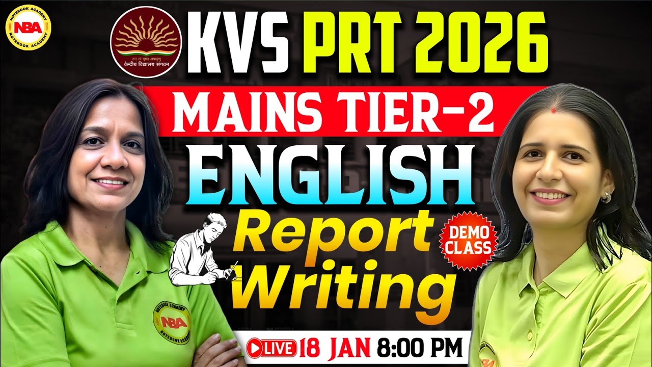 KVS PRT 2026 Mains Tier-2 🔥 | English Report Writing | Full Marks Strategy | Vibha Mam