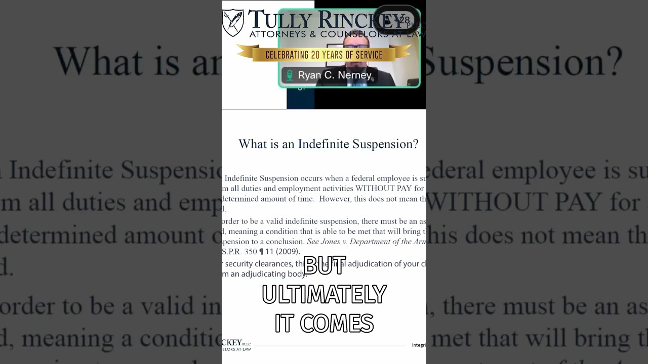 Indefinite Suspension Security Clearances For Federal Employees