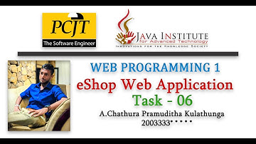 Web Project Task 06 | 1st Year | Semester 01 | Java Institute