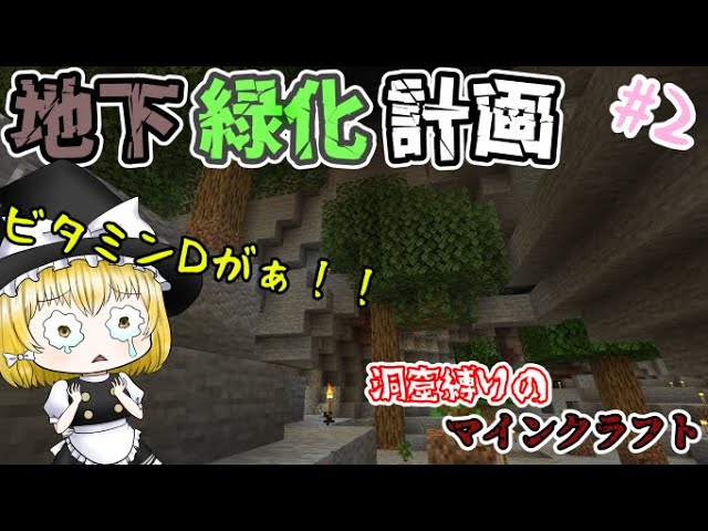 【マイクラ】洞窟縛りのマインクラフト【ゆっくり実況】Part2