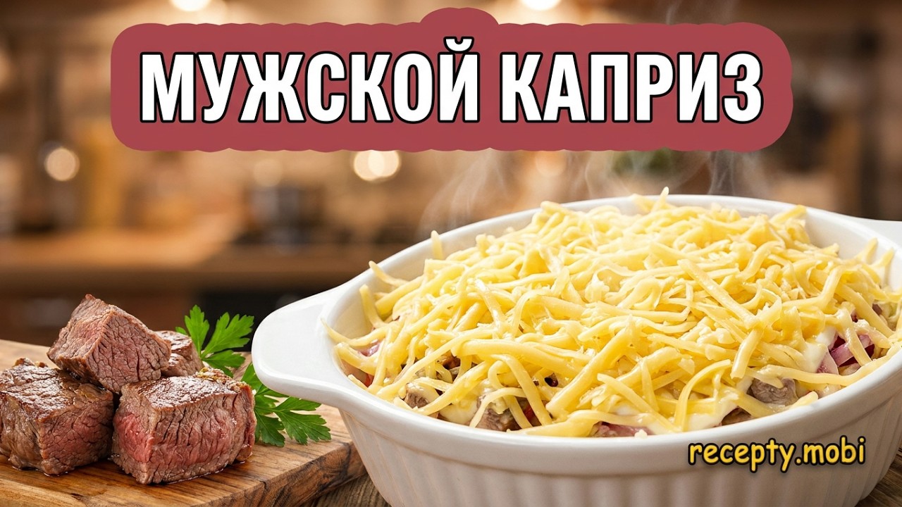 Салат «МУЖСКОЙ КАПРИЗ» с говядиной! Настоящий хит для тех, кто любит мясо!
