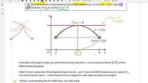 Calculus 1 - 4.2 Mean Value Theorem