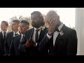 Emotional Groom Reaction - Adamson House Wedding in Malibu, CA