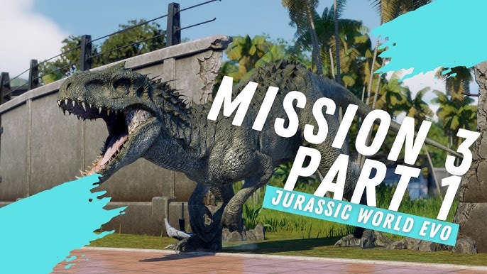 Jurassic World Evolution 2 - A T. rex hunts her prey, completely unaware  that a rival has broken through a recently opened gap in the fence. Chaos  is sure to ensue in