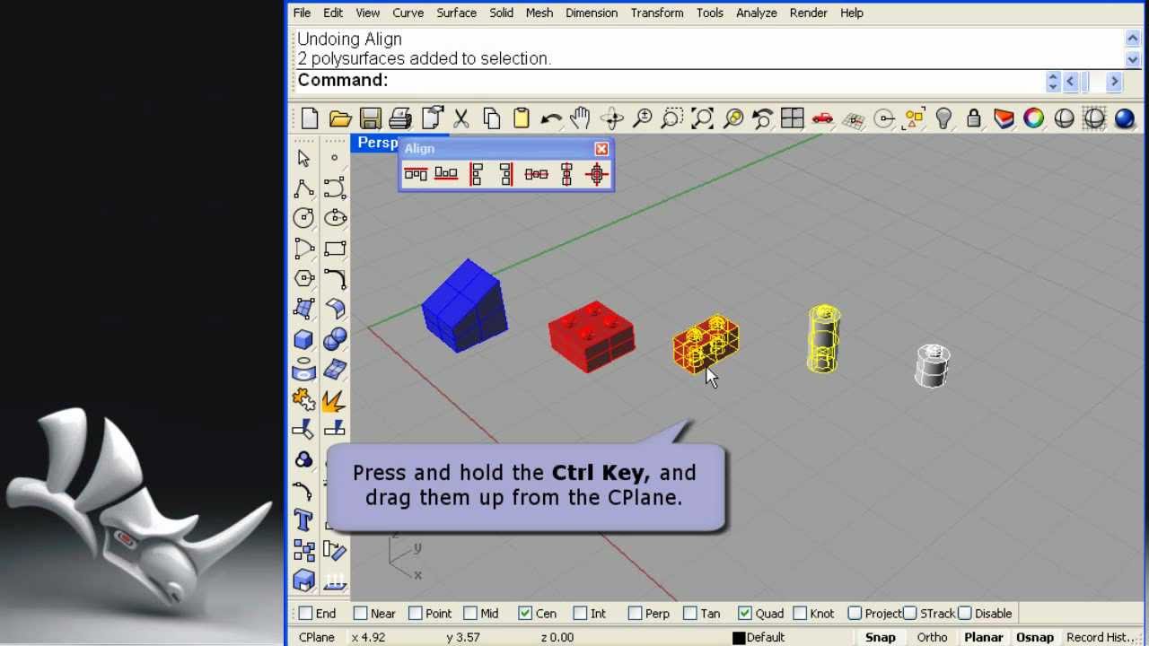 Rhino 4.0 Align YouTube