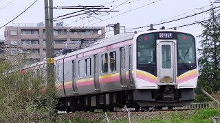 信越本線下り快速新潟行き【4K】E129系B22編成3481M