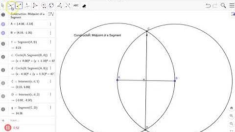 Geogebra: Midpoint of a Segment