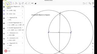 Geogebra: Midpoint of a Segment