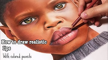 HOW TO DRAW REALISTIC LIPS WITH COLORED PENCILS/ Tutorial