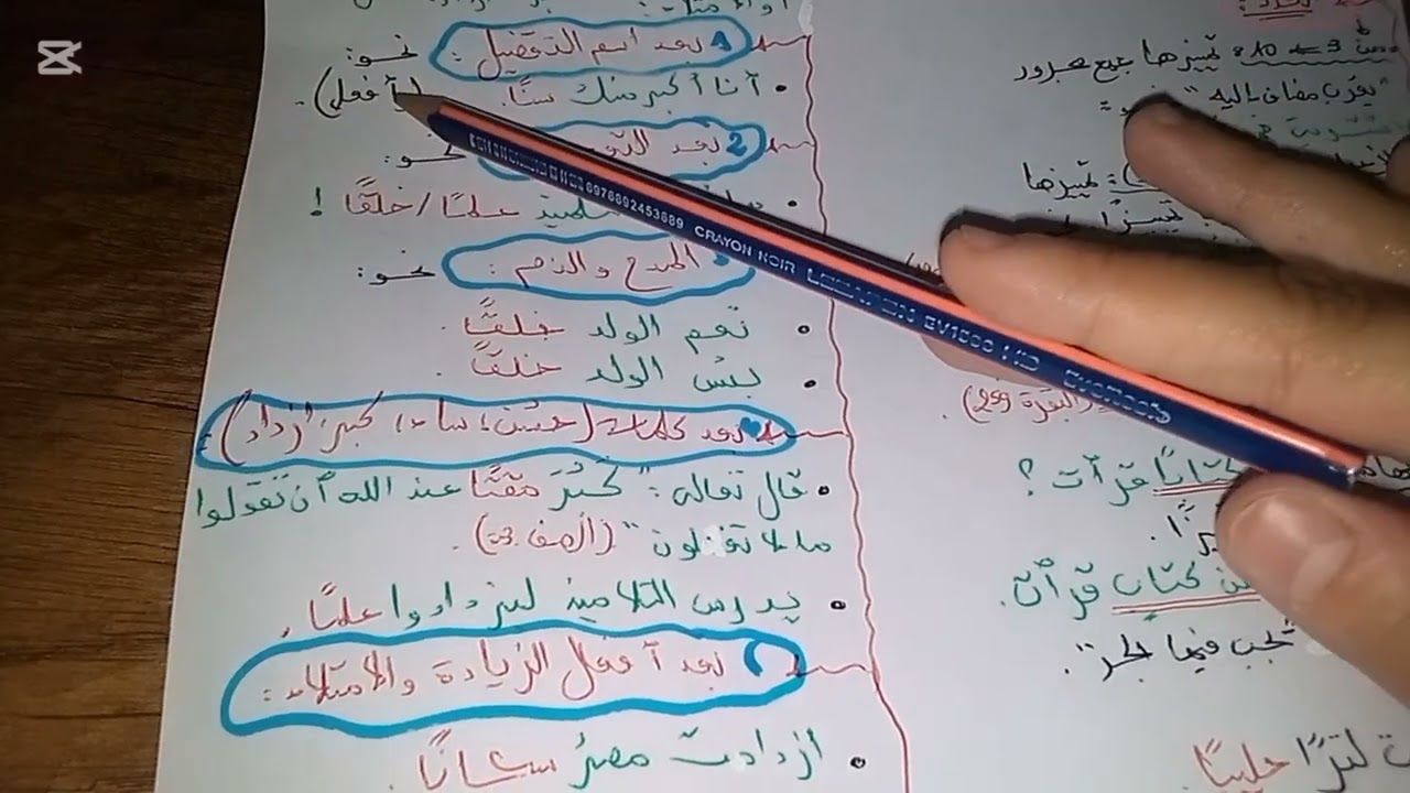 درس التمييز مع تطبيق، سنة أولى ثانوي جذع مشترك آداب.