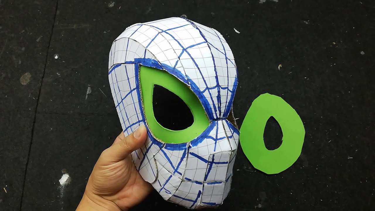 Handmade: How To Make Cardboard Spider Man Mask - Youtube