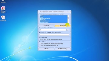 How To Use MS Access Export Multiple Tables To Text Files Software