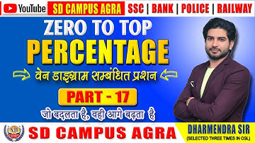 Percentage प्रतिशत (Part-17) | Maths By Dharmendra Sir | Maths (गणित) Classes | SD Campus Agra