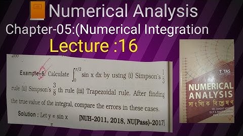 Numerical Analysis//  honours 3rd year// Trapezoidal, simpson