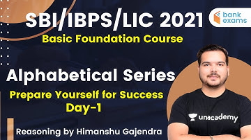 10:00 AM - All Bank Exams 2021 | Reasoning by Himanshu Gajendra | Alphabetical Series