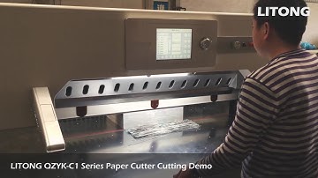 LITONG QZYK-C1 Series Paper Cutter Cutting Demo