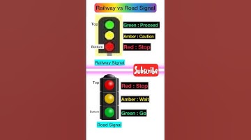 Difference between Railway Signal and Road Signal | #shorts #railwaysignalling #trafficsignal