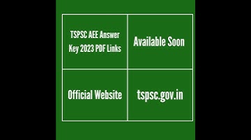 TSPSC AEE Answer Key 2023