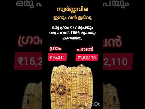 സ്വർണ്ണവില ഗ്രാമിന് 77 രൂപയും പവൻ 666 രൂപയും കുറഞ്ഞു #today #goldrate #goldprice