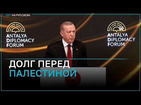 Эрдоган: Турция готова стать гарантом создания Государства Палестина