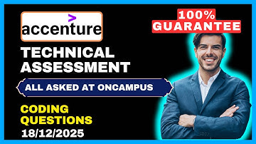 Expected! Accenture Coding Questions | Accenture Technical Assessment Test 2026