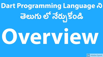 #Dart - tutorial for beginners in Telugu #01 | Sai Gopi Tech Telugu