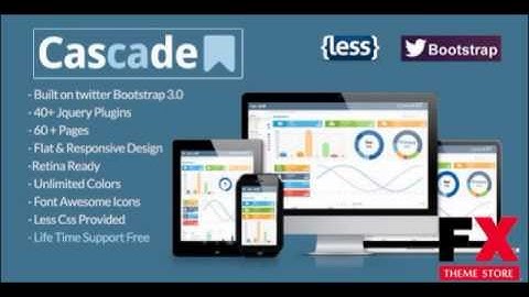 Preview Cascade Flat Responsive Bootstrap Admin Template TFo