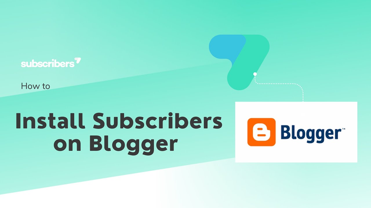 Subscribe Blogspot How to install Subscribers on Blogger/Blogspot - YouTube