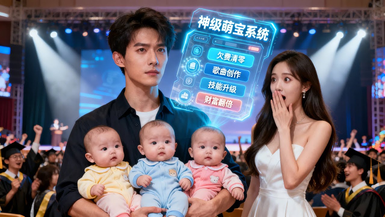 [Multi SUB] ｜毕业夜接到三胞胎？！他觉醒神级萌宝系统还清欠费、创歌爆红，抱娃逆袭赢校花！#下山追短剧#MiniDrama#精彩大陆短剧