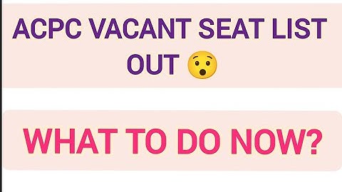 ACPC Vacant seat list out😯| ACPC Vacant seat list after Round 1|ACPC Admission Process|#gujcet #acpc