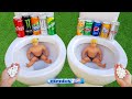 Stretch Armstrong VS Cola, Fanta, Sprite, Monster, Fruko, Didi, Pepsi and Mentos in the toilet