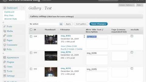 How to add a NextGen Photo Gallery to Wordpress