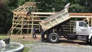 New 30x40 pole barn time lapse - built by Mennonites, took about 2 weeks to build. Attic trusses and floor installed upstairs, 5" 