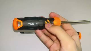 YUETE TOOLS YUTE SCREWDRIVER PACK OF 2 4” FLAT(-) & CROSS(+) SCREWDRIVER