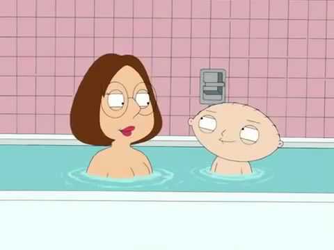 Family Guy - Stewie And Meg In Bath Tub .