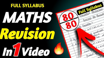FULL SYLLABUS REVISION Maths in 1 Video | Class 10 Maths Formulas Revision