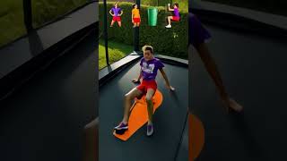 jumping into impossible shapes #trampoline #backflip #germany #challenge
