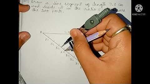 Draw a line segment of length 3.5 cm and divide it externally in the ratio 7 3 measure the two parts