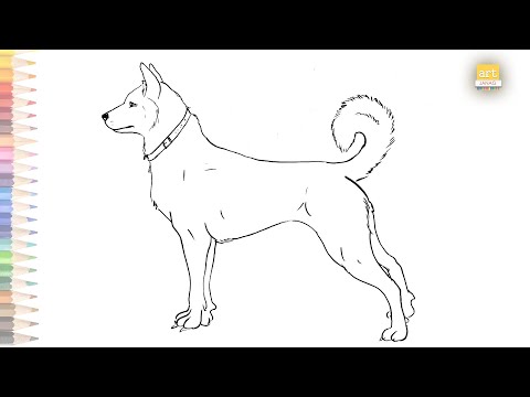 Village Dog drawing easy | How to draw Village Dog simply