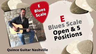 Most Important Guitar Blues Scales - E Blues Scale Patterns - Open & 5 Positions