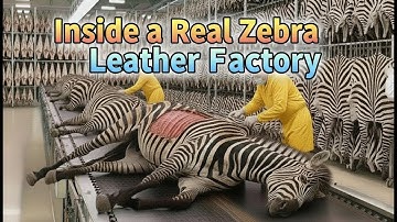 FULL PROCESS | Inside the Zebra Leather Factory –Million-Dollar Products Are Made from Zebra Skin