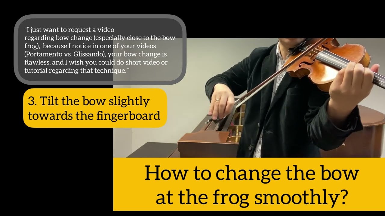 How to change the bow smoothly at the frog?