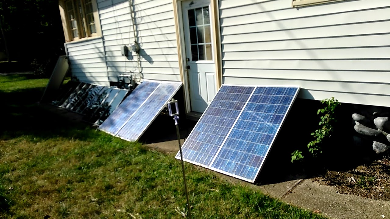 DIY Solar 8 Solar Panels Off Grid - YouTube